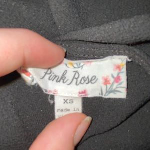 blackwomens dress top with gold zipper in back, size xs